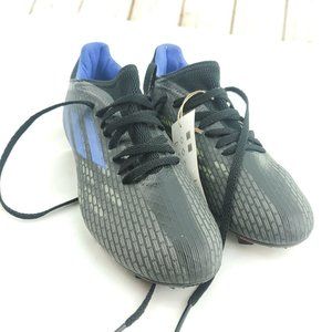 Adidas Mens X Speedflow.3 FG Gray Blue Lace Up Low Top Soccer Cleats Siz…